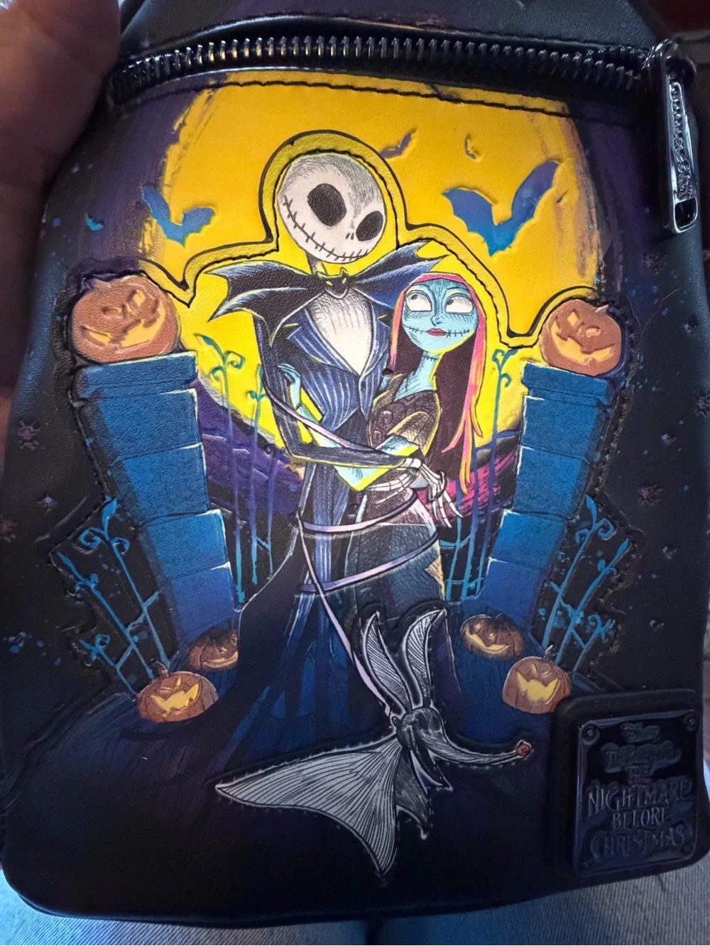 Loungefly The Nightmare Before Christmas Black & Purple Backpack